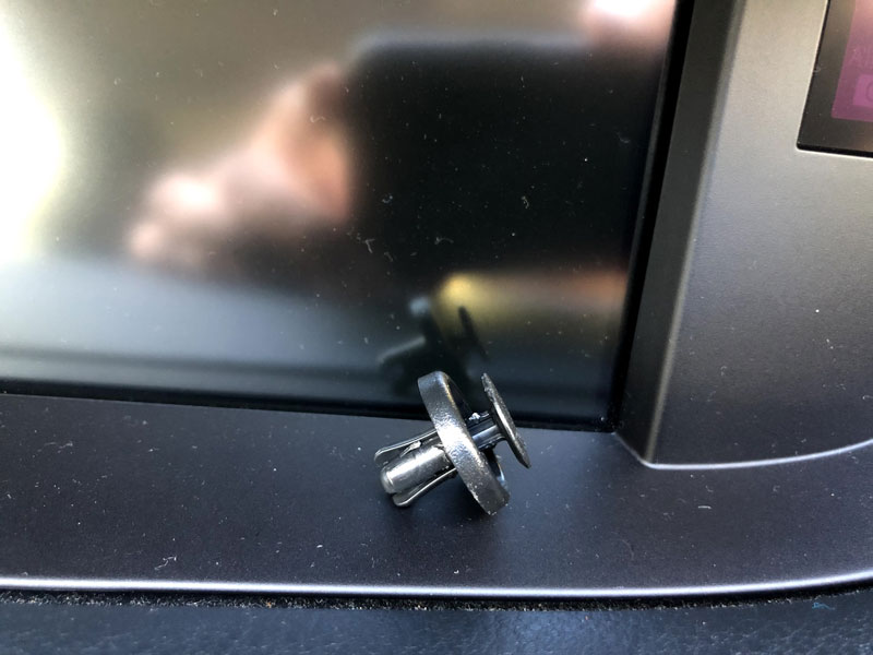 Lexus ES350 2014 display holding pin removed
