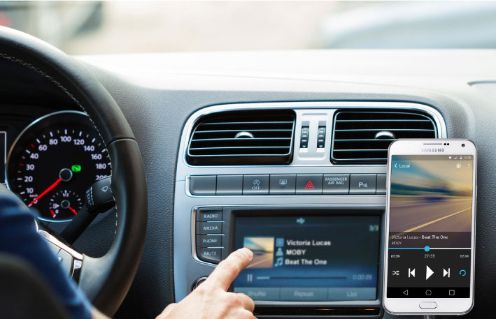 Connect Android phone to car stereo using smart Android USB converter cable to play and stream music from apps like Spotify, Pandora, HD Web Radio, Amazon Music, Google Music and more. Connectors now available in both Micro USB and USB-C.Android-Phone