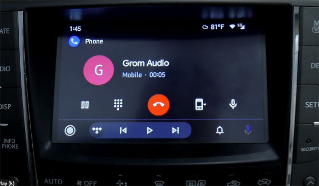 Phone Calls on Android Auto in Lexus using GROM VLine VL2 system