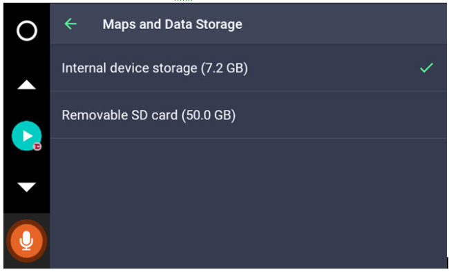 sygic maps select storage