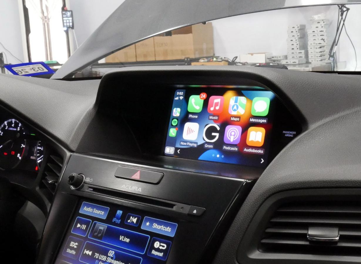 CarPlay with VLine VL2 system on Acura ILX 2016-2020 OEM stereo