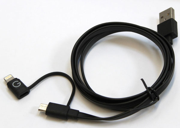 Cable for iPhone and Samsung convertible