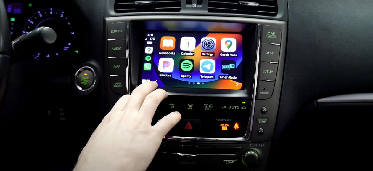 Integrate your smartphone into your car stereo. Add CarPlay and Android Auto to your car.