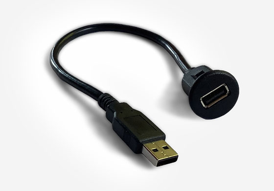 USB flush mount dash mount cable