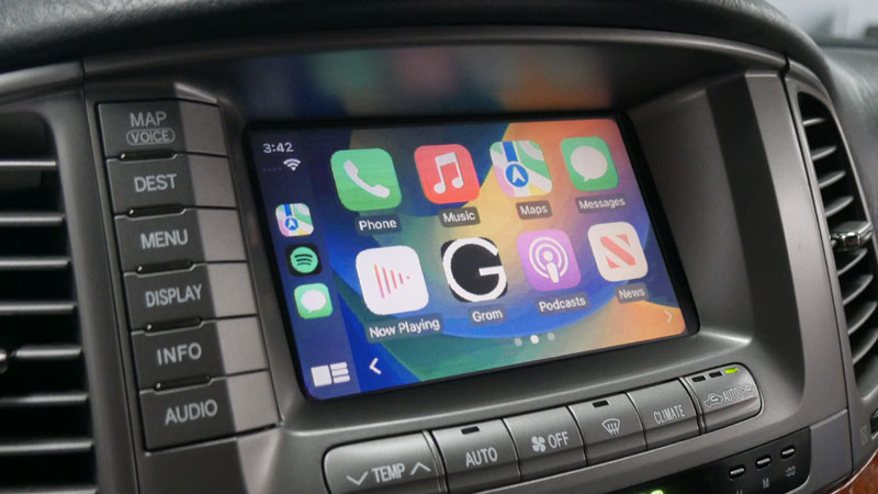 CarPlay on Lexus :X470 2004-2007 nav stereo with GROM VLine VL2