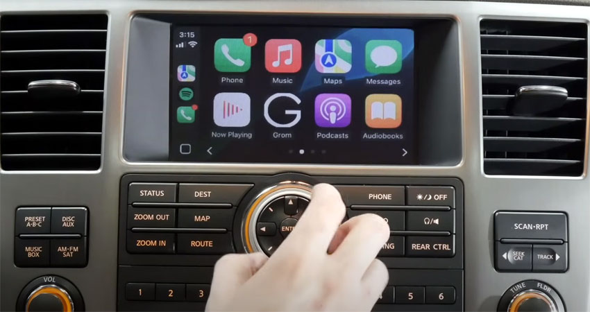 CarPlay on Nissan Armada 2008-2012 nav stereo with GROM VLine VL2