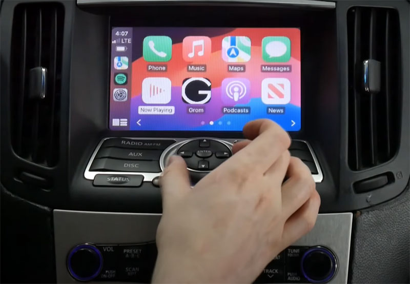 CarPlay on Infiniti G37 no nav stereo with GROM VLine VL2