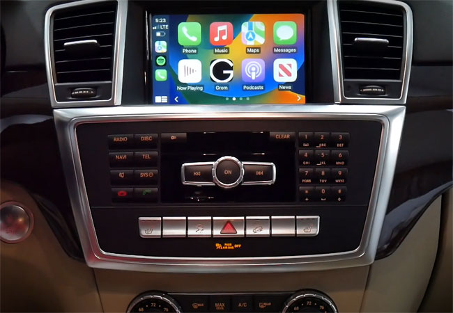 Apple CarPlay on OEM Mercedes Benz stereo with VLine