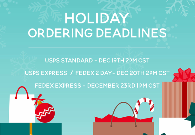 GROM Holiday Ordering Deadlines