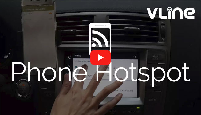 tether internet from phone as mobile hotspot in your car with VLine Infotainment