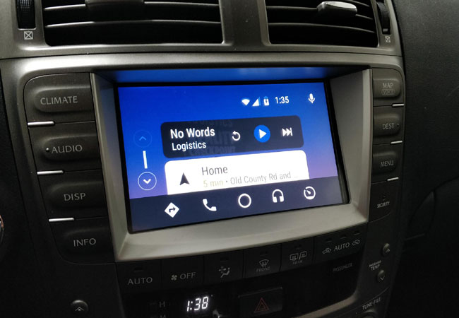 Android Auto in Lexus Stereo with VLine