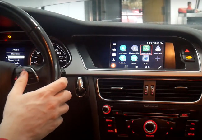 VLine VL2 system for CarPlay Android Auto in Audi A4 2013