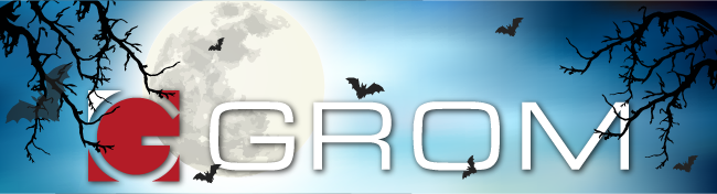 GROM Audio Halloween Banner Logo