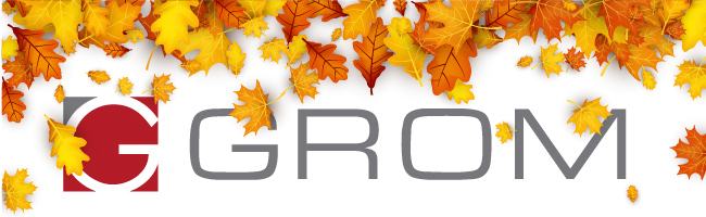 Autumn Leaves Fall Banner with GROM Logo